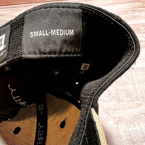 New Era 39THIRTY Pittsburgh Pirates Black Camo Brim Snapback Hat Small-Medium - Picture 13 of 13